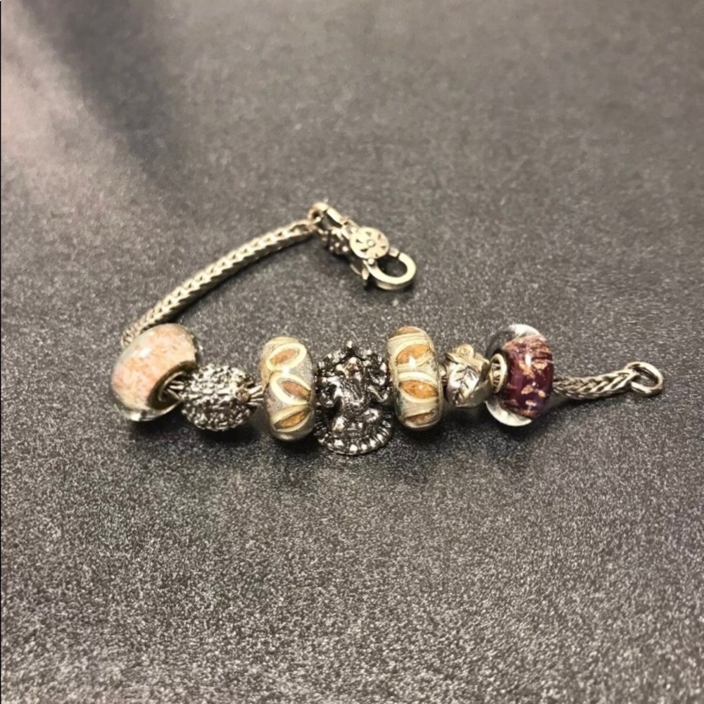 Trollbeads bracelet, Clasp and 7 Beads